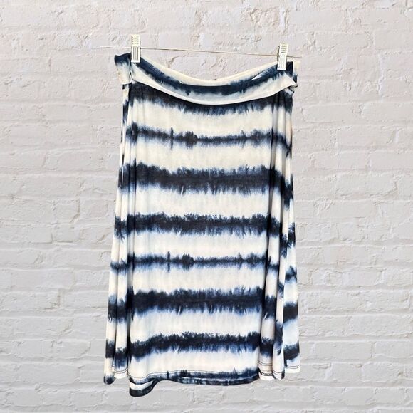 NWT LuLaRoe Azure Skirt Blue - White Size Large - Picture 8 of 8